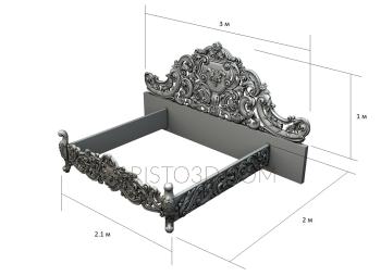 Headboard (SK_0346) 3D model for CNC machine